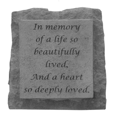Memorial Garden Stone - Votive Candle Holder - Multiple Sentiments Available - Image 4