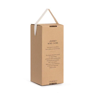 Wind Chime Cylinder - "Enjoy the Journey" - Stoneware and Metal - 7" - Image 4