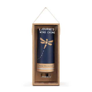 Wind Chime Cylinder - "Enjoy the Journey" - Stoneware and Metal - 7" - Image 5
